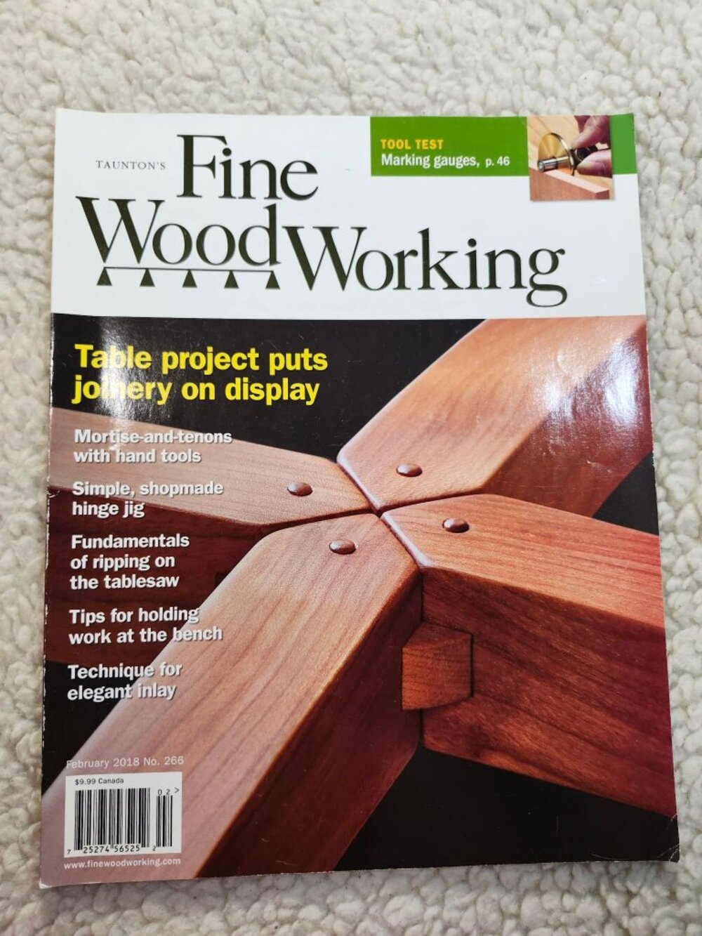 Fine Woodworking Magazine February 2018 No 266 Table Project Joinery Issue